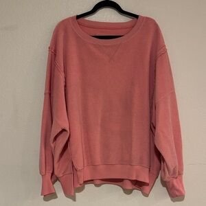American Eagle Outfitters Pink Crew Neck Sweater